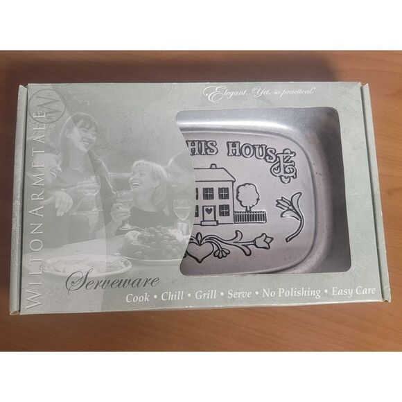 Wilton Armetale Bless This House Pewter Serveware #A60 - Picture 9 of 9